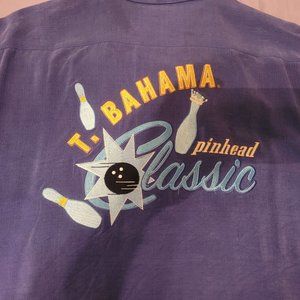 MEN'S TOMMY BAHAMA BLUE 100% SILK SHIRT XXL/2XL